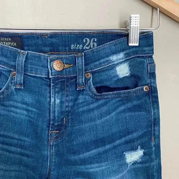 J. Crew Toothpick Distressed Skinny Jeans ‎ Size 26 - Picture 4 of 11